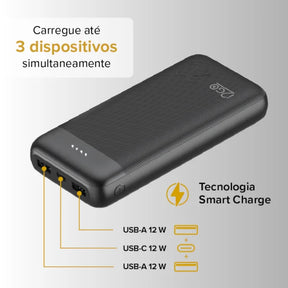 Carregador Portátil i2GO 20000 mAh 12 W Smart Charge