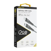 Cabo iPhone Lightning + USB-C i2GO Certificado MFi 2m